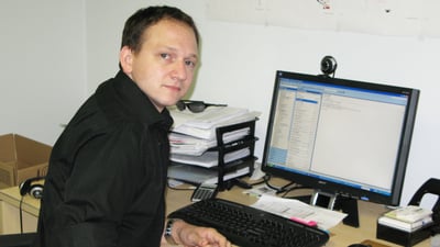 2008 - Andreas vor seinem Arbeits-PC